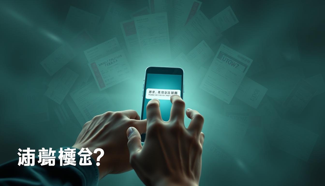 A visually striking illustration of a person struggling with the frustrating issue of being unable to withdraw funds from a UTown online entertainment platform. The foreground depicts a hand reaching towards a smartphone displaying an error message, conveying the sense of desperation and helplessness. The middle ground features a chaotic collage of financial documents, receipts, and symbols representing the complex bureaucracy involved. The background is shrouded in a hazy, disorienting atmosphere, evoking the overwhelming feeling of being trapped in a nightmarish scenario. The overall composition and lighting create a tense, dramatic mood that effectively captures the essence of the "娛樂城無法提款怎麼辦？" issue.